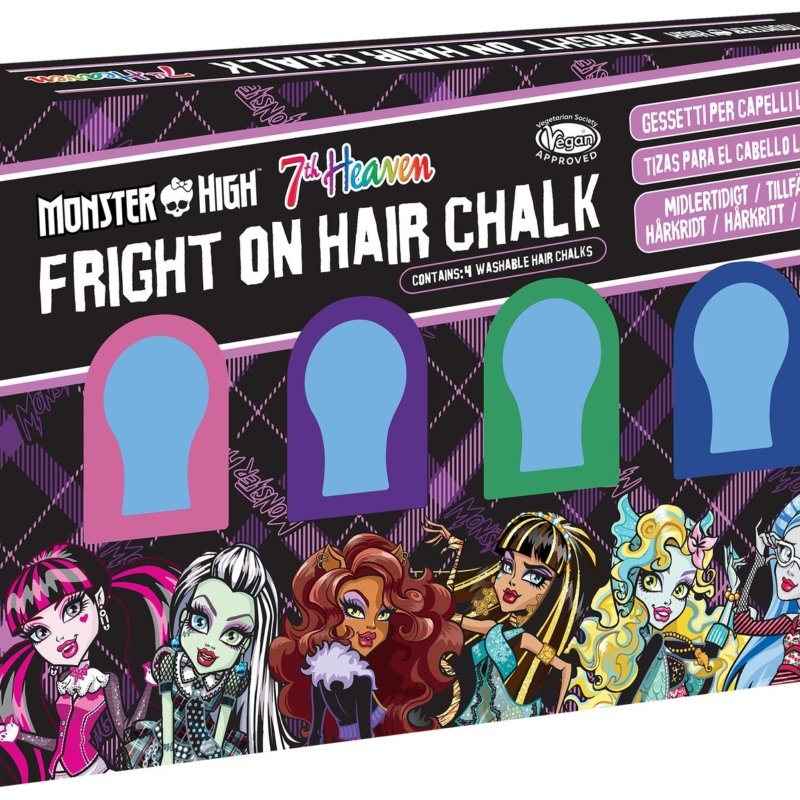 7th Heaven Monster High Fright On Hair Chalks - Pack of 4