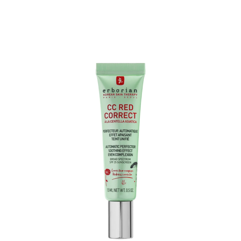 Erborian CC Red Correct - Colour Correcting Anti-Redness Cream With Soothing Effect SPF25 Travel Size 15ml