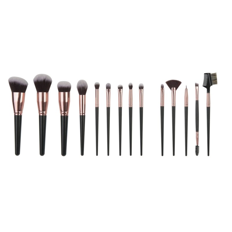 SY Black Makeup Brush Set- 15pc