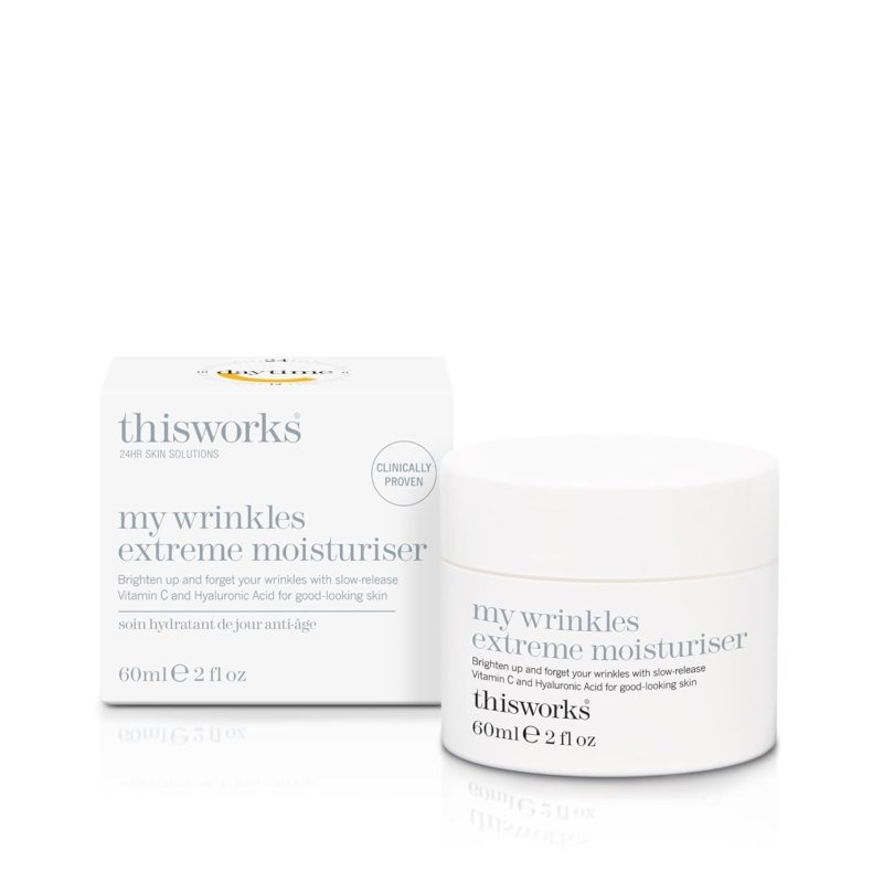 THISWORKS My Wrinkles Extreme Moisturiser, Face Moisturizing Cream with Vitamin C and Hyaluronic Acid, 2 Ounce (60ml)